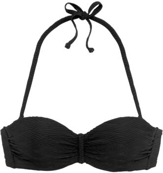 Sunseeker B&uuml;gel-Bandeau-Bikini-Top Loretta strukturmuster schwarz