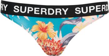 Superdry Logo Triangle Damen Bikinitop blau orange weiß