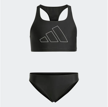Adidas Big Bars Kinder Bikini schwarz weiß Adidas Big Bars Kinder Bikini schwarz weiß