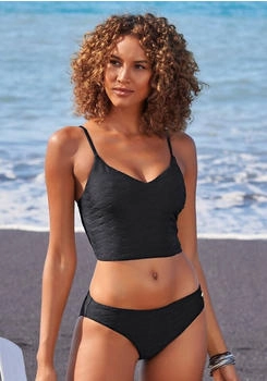 Sunseeker Crop-Bikini-Top Loretta schwarz Strukturmuster