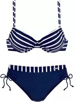 Lascana Bügel-Bikini marine weiß D