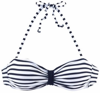 Venice Beach Bandeau-Bikini-Top 'Summer' blau weiß