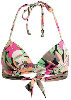 Roxy Printed Beach Classics Sport Bikinitop khaki orange rosa