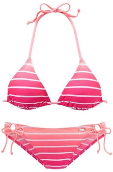 Venice Beach Triangel-Bikini pink gestreift