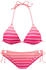 Venice Beach Triangel-Bikini pink gestreift
