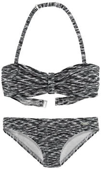 Venice Beach Bandeau-Bikini schwarz wei&szlig;