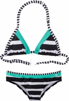 KangaROOS Bikini neonblau mischfarben schwarz weiß