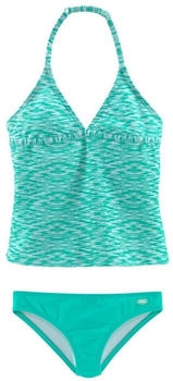 Venice Beach Tankini verstellbare Tr&auml;ger unifarbene Hose mint-wei&szlig;