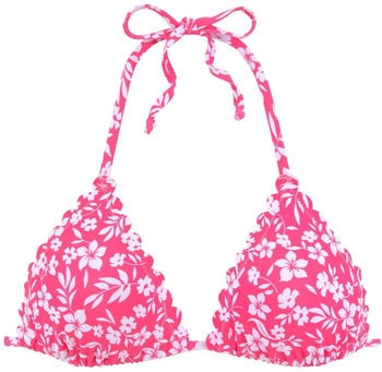 Vivance Dreams Bügel-Bandeau-Bikini-Top neonpink weiß