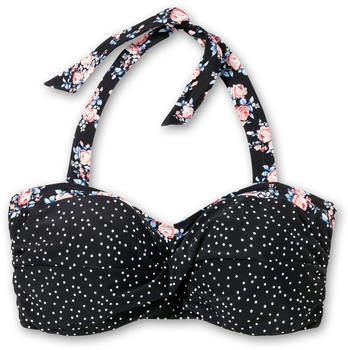 Sheego Bikinitop hellblau rosa schwarz weiß