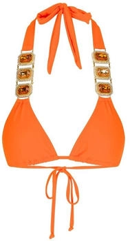 Moda Minx Bikini Top Boujee funkelnder Steinbesatz orange