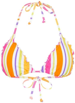 Chiemsee Triangel-Bikini-Top gemustert Rüschendetails 1021 white orange