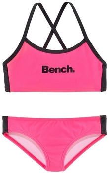 Bench Bustier-Bikini gekreuzte Träger pink schwarz