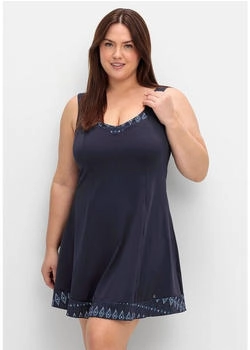 Sheego Badekleid tiefblau bedruckt