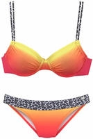 KangaROOS B&uuml;gel-Bikini mit trendigen Details im Leoprint