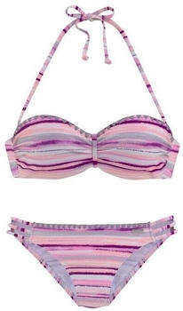 Venice Beach B&uuml;gel-Bandeau-Bikini lachs-bedruckt