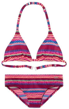 Buffalo Triangel-Bikini abstraktem Druck rot bordeaux