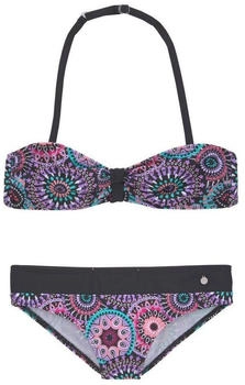 S.Oliver Bandeau-Bikini Print bunt