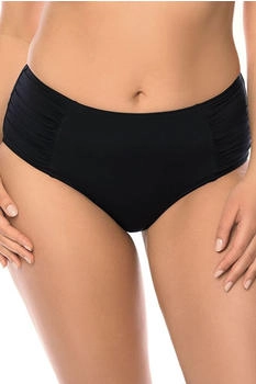 Vivisence 3002 Bikinislips gerafft hoher Bund schwarz