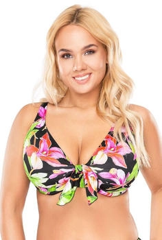 Vivisence Bikini-BH 3203 soft cups gestreift pink blumen