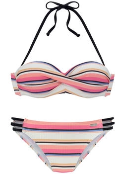 Venice Beach B&uuml;gel-Bandeau-Bikini creme rosa