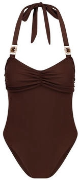 Moda Minx Badeanzug Amour Rouched coffee-braun