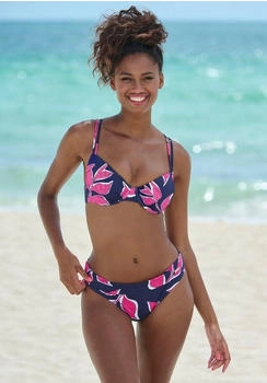 Lascana B&uuml;gel-Bikini-Top blau bedruckt Microfaser 20484006-40