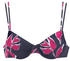 Lascana Bügel-Bikini-Top blau bedruckt Microfaser 20484006-40