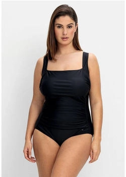Sheego Badeanzug Raffung Shaping-Einsatz schwarz