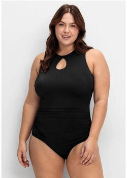 Sheego Badeanzug Shaping-Effekt und Cut-out schwarz