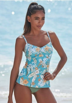 Sunseeker B&uuml;gel-Tankini-Top aquablau bedruckt C