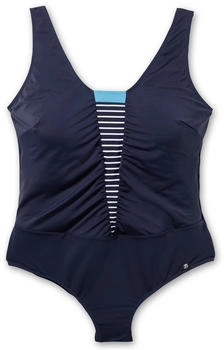 Sheego Badeanzug marine azur weiß