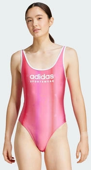 Adidas Tiro U-Back Badeanzug pulse magenta wei&szlig;