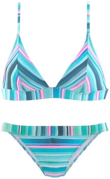 Venice Beach Triangel-Bikini gestreift-t&uuml;rkis