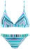 Venice Beach Triangel-Bikini gestreift-türkis