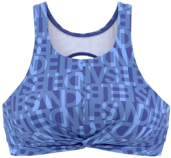 Elbsand Crop-Bikini-Top blau