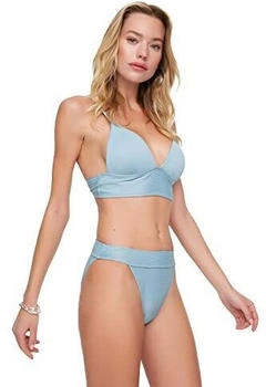 Trendyol Strukturierter Bikini blau