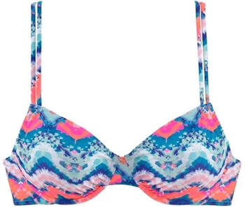 Venice Beach B&uuml;gel-Bikini-Top 'Face' blau orange 80F