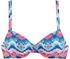 Venice Beach Bügel-Bikini-Top 'Face' blau orange 80F