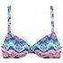 Venice Beach Bügel-Bikini-Top 'Face' blau orange 80F