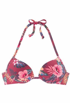 s.Oliver Push-Up-Bikini-Top rostrot bedruckt C