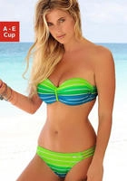 Venice Beach B&uuml;gel-Bandeau-Bikini im trendigen Streifen-Look