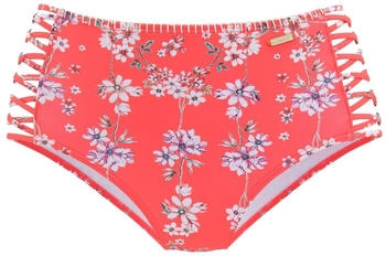 Sunseeker Bikinihose 'Ditsy' petrol orchidee koralle weiss
