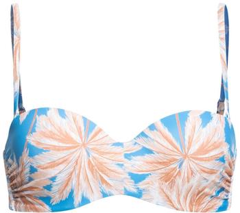 Roxy Love The Beach Vibe Bandeau-Bikinioberteil blau schwarz