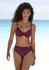Lascana Bügel-Bikini-Top seitlich zu raffen bordeaux