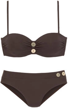 Vivance Dreams Bügel-Bandeau-Bikini dunkelbraun Vivance Dreams Bügel-Bandeau-Bikini dunkelbraun