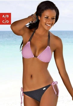Buffalo Push-Up-Bikini-Top Florida Mustermix rosa schwarz