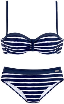 Lascana B&uuml;gel-Bandeau-Bikini (41616114) marine/wei&szlig;