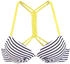 Venice Beach Push-Up-Bikini-Top schwarz weiß limette