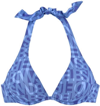 Elbsand Bügel-Bikini-Top blau schwarz